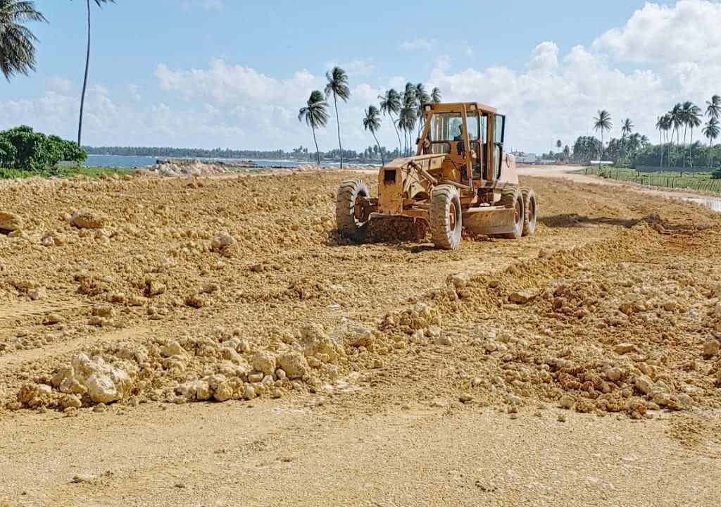 Progreso en la construcción del malecón y circunvalación de Nagua