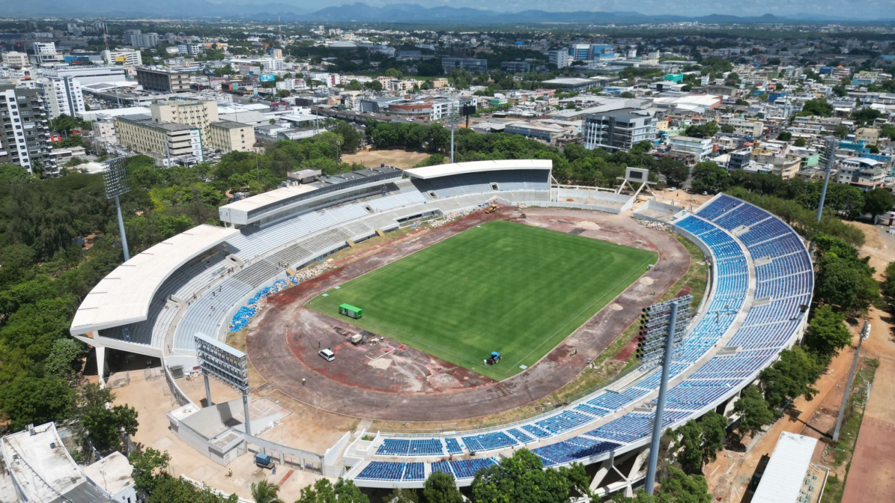 Mived avanza obras en el Estadio Olímpico Félix Sánchez para Mundial Sub-17 y Juegos Centroamericanos 2026